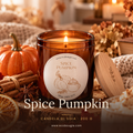 Candela Spice Pumpkin – Candela di soia profumata fatta a mano,200gr