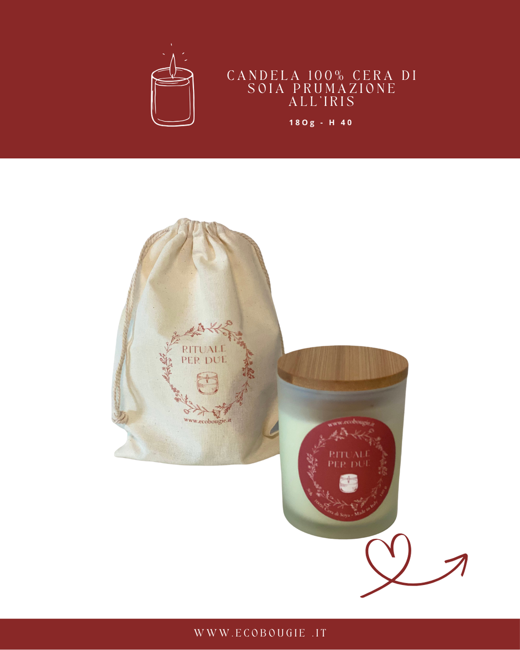 Rituale per Due Kit con candela all’iris e infuso afrodisiaco-Spedizione gratuita