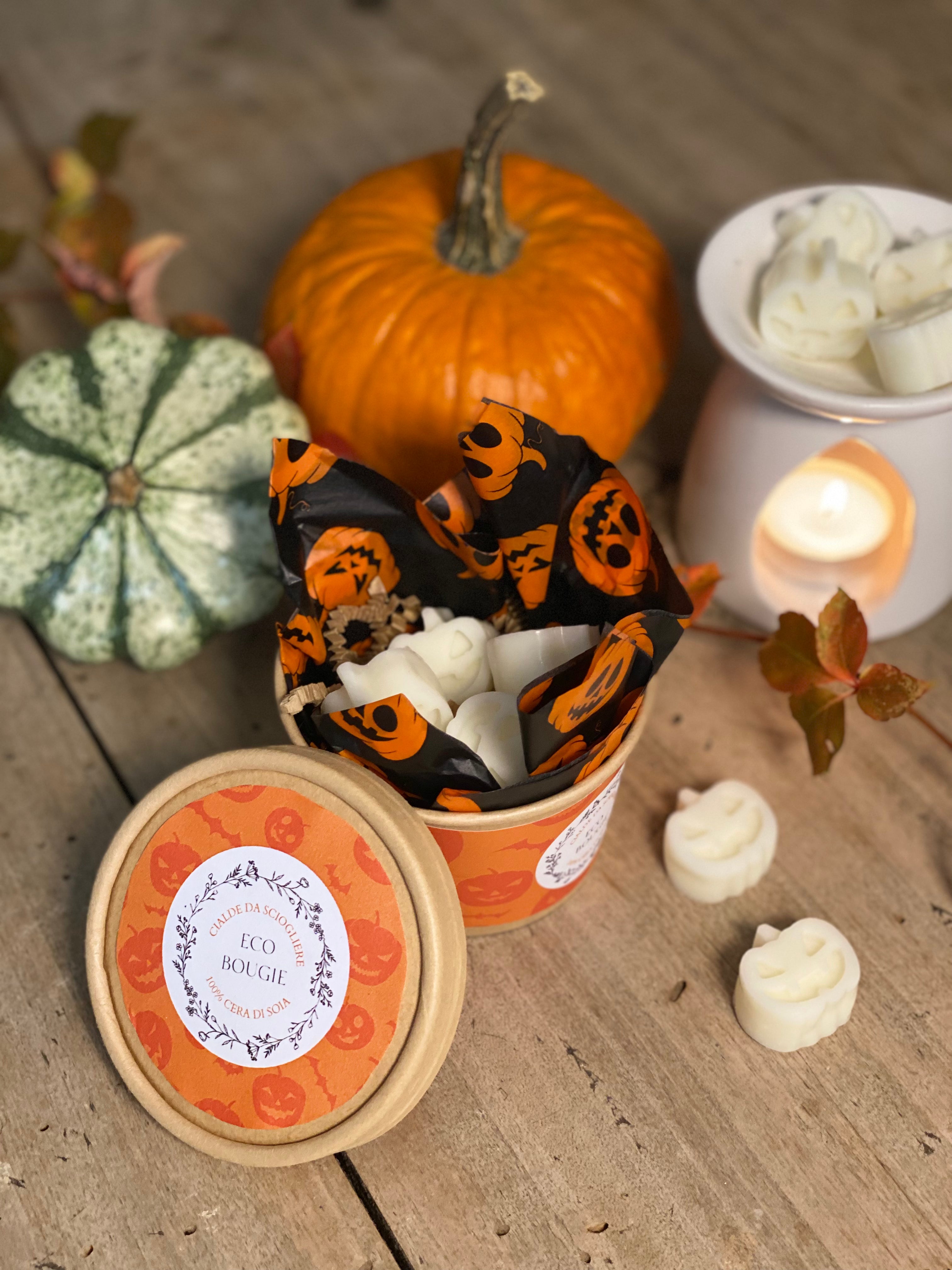 Cialde profumate di soia Halloween – Zenzero & Vaniglia / Mirtillo & Limone | EcoBougie
