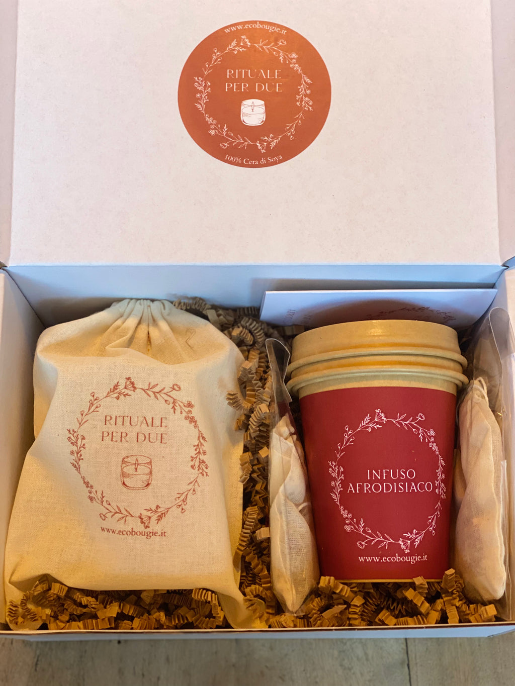 Rituale per Due Kit con candela all’iris e infuso afrodisiaco-Spedizione gratuita