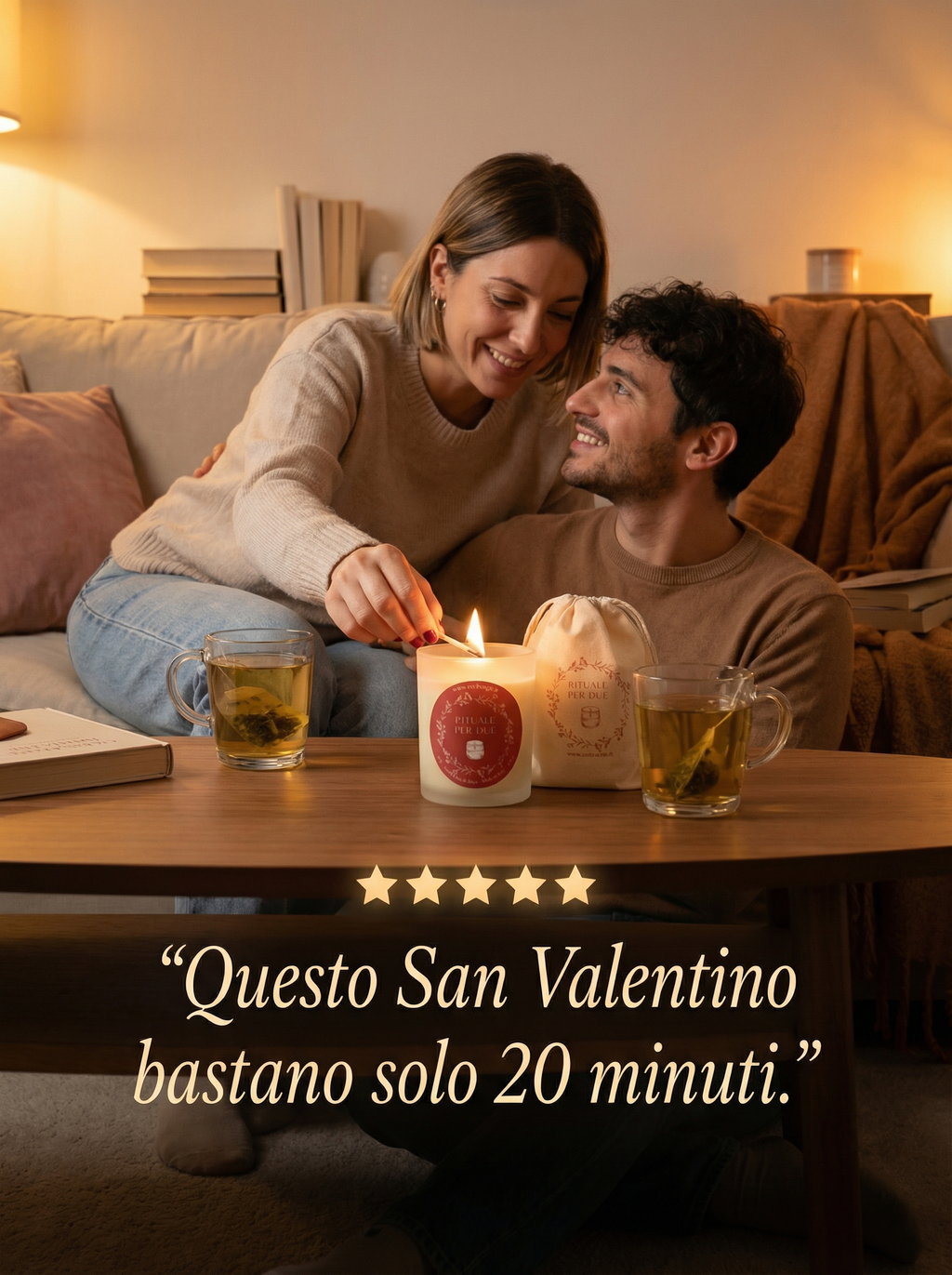 Rituale per Due Kit con candela all’iris e infuso afrodisiaco-Spedizione gratuita