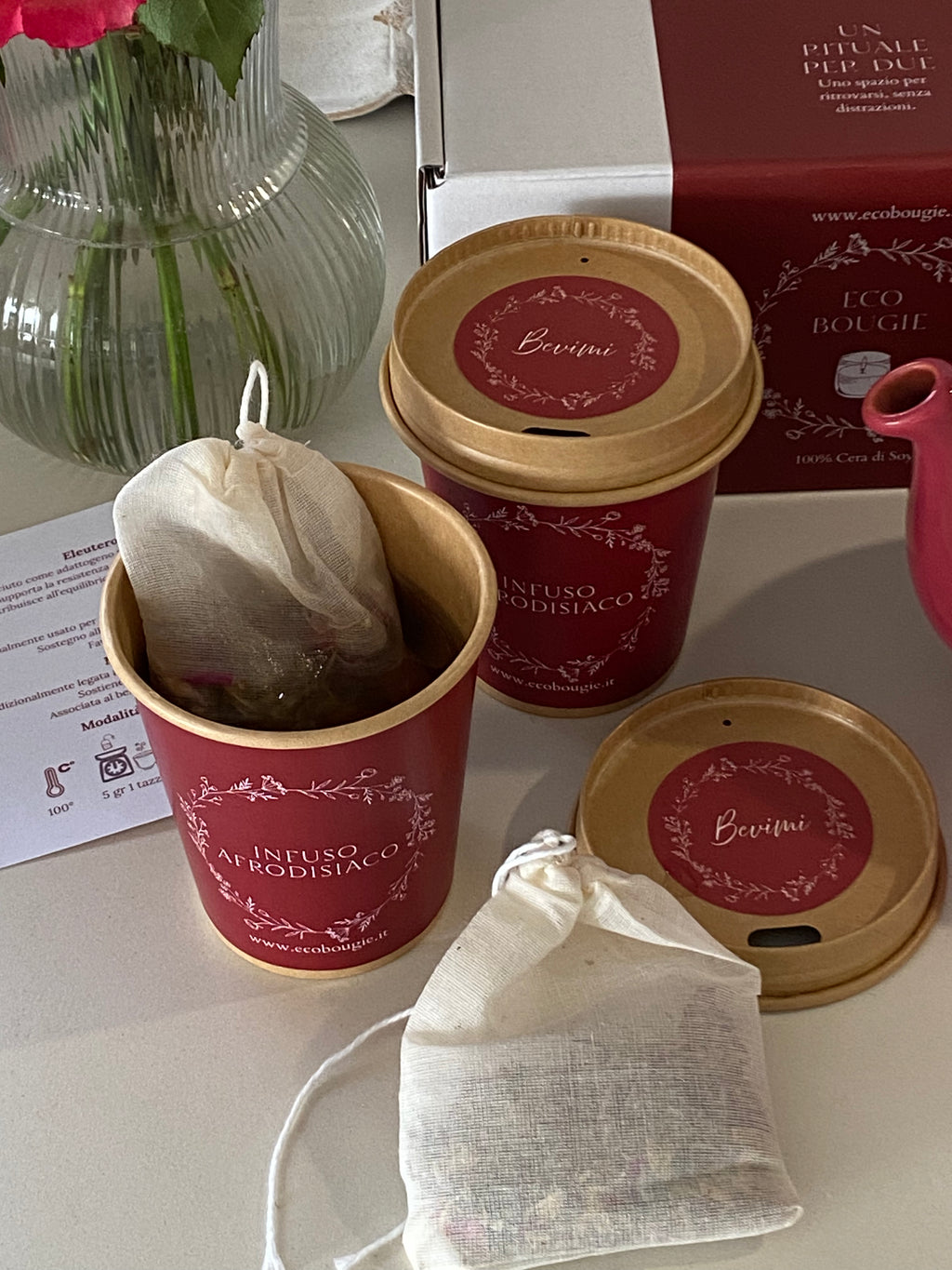 Rituale per Due Kit con candela all’iris e infuso afrodisiaco-Spedizione gratuita